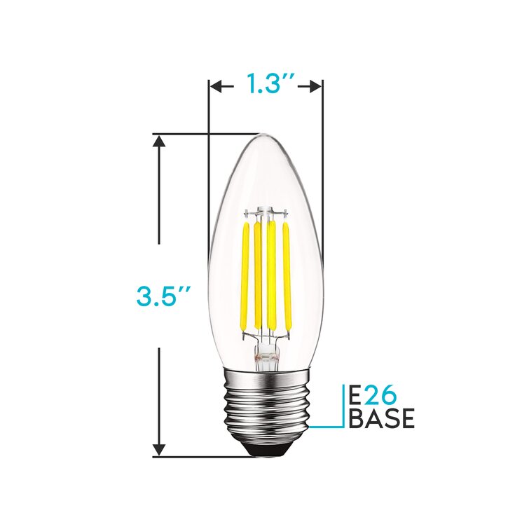 60 watt led candelabra on sale bulbs dimmable daylight